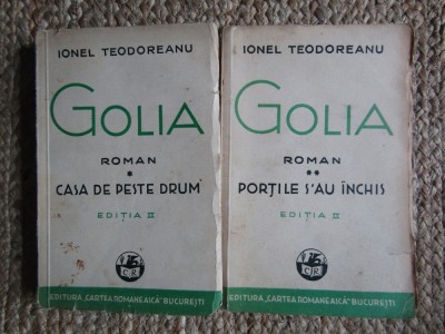 GOLIA IONEL TEODOREANU 2 VOLUME 1933 foto