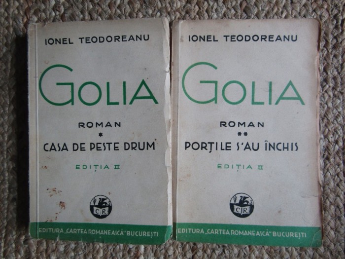 GOLIA IONEL TEODOREANU 2 VOLUME 1933