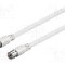 Cablu adaptor coaxiala 9,5mm mufa, coaxiala 9,5mm priza, 10m, 75&Omega;, Goobay - 58811