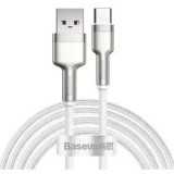 Cablu alimentare si date Baseus Cafule Metal, Fast Charging Data Cable pt. smartphone, USB la USB Type-C 66W, 2m, alb