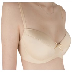 Sutien Clasic cu Cupă Subțire din Microfibră S110 - Bej - 75B