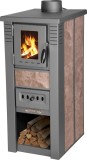 Soba pe lemne Strend Pro LAVA Ceramic LAVA, mocca, 6,5 kW, 120 mm