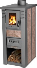 Soba pe lemne Strend Pro LAVA Ceramic, mocca, 6,5 kW, &Oslash;120 mm