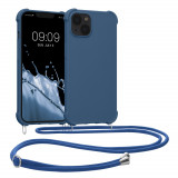 Husa Kwmobile pentru Apple iPhone 13, Silicon, Albastru, 55950.17, Textil, Carcasa