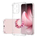 Husa antisoc pentru oppo reno13 pro, airbag, pink wreath 1, clear
