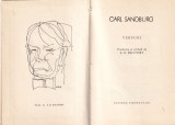 Carte Poezie Carl Sandburg - Versuri, Editia Tineretului, 1966, 124 pagini, Cartonata, Stare Buna, 10x18 cm