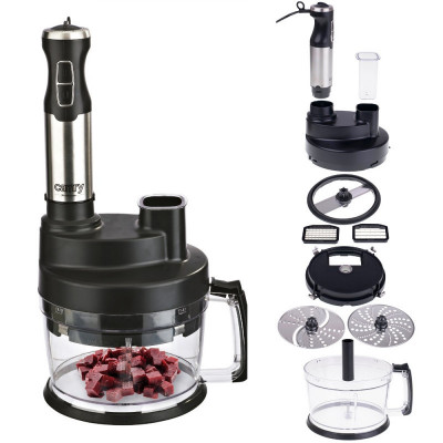 Robot de bucatarie 14in1 Camry CR 4623, 1600W, 2 l, Blender, Tocator, Accesorii, Turbo, Inox / Negru foto