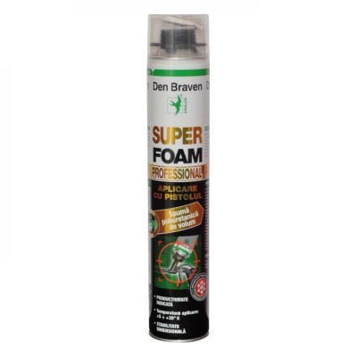 Spuma poliuretanica aplicare cu pistol Den Braven Super Foam 870 ml foto