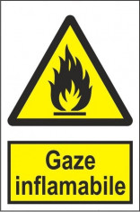 Indicator Gaze inflamabile - Semn Protectia Muncii foto