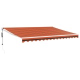 Cumpara ieftin Copertina retractabila automata, portocaliu si maro, 4x3 m