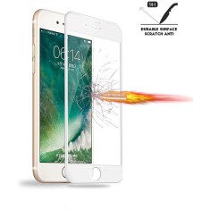 Folie de sticla 3D Apple iPhone SE2, margini colorate Alb