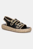 Steve Madden sandale de piele Portofino femei, culoarea negru, SM11003073