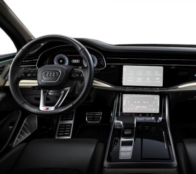 Folie Protectie Display Navigatie si AC, Duragon, Audi Q7 2019-2024, silicon Transparent, Anti-zgarieturi, Kit instalare foto