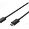 Cablu USB-C la USB-C 2m 100W 5A USB 2.0 negru NATEC