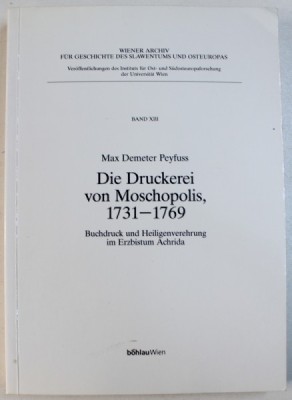 DIE DRUCKEREI VON MOSCHOPOLIS , 1731 - 1769 von MAX DEMETER PEYFUSS , 1996 foto
