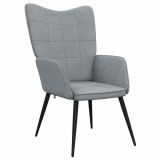 vidaXL Scaun de relaxare, gri deschis, 62x68,5x96 cm, material textil