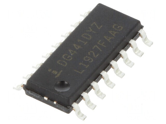 Comutator analogic SPST-NC Ch: 4 SO16 &plusmn;5&divide;22VDC, 5&divide;34VDC
