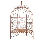 Cumpara ieftin Banca gradina fier maro 119x59x208 cm