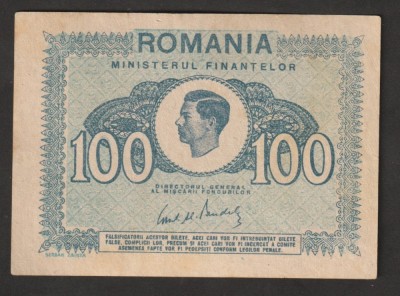 Romania, 100 lei 1945 * 4 foto