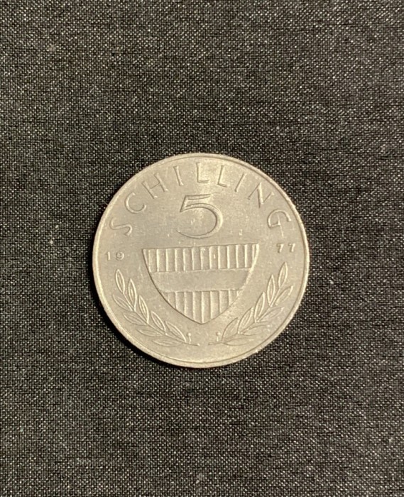 Moneda 5 schilling 1977 Austria
