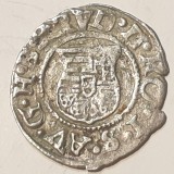 Ungaria 1 Denar 1579 KB Argint Rudolf II - Moneda Veche