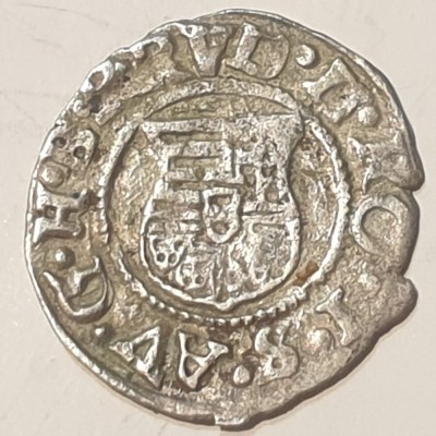 Ungaria 1 denar 1586 / KB argint Rudolf ll foto