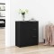 vidaXL Bufet Negru de Stejar 60x30x70 cm Fabricat din Lemn Prelucrat