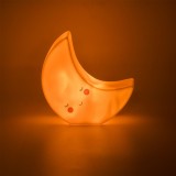 Lampă Veghe, Lamba, Lună, Culoare Ecru, Dimensiuni 13.5x4.3x13.5cm, Baterii Incluse, Oem
