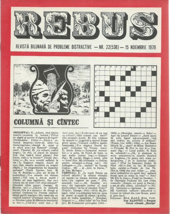 Revista Rebus nr. 22 / 15 noiembrie 1979