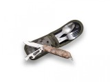 Set briceag multifunctional cu tacamuri camping si husa, Joker
