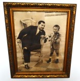 "Copil cantand la vioara" fotografie veche cca 1940-50