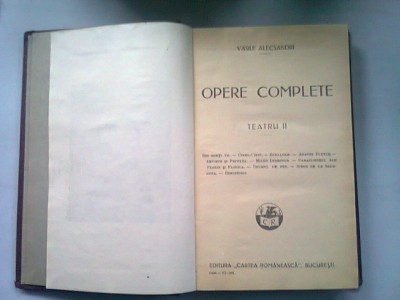 OPERE COMPLETE. TEATRU II - VASILE ALECSANDRI foto