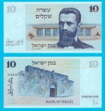 Bancnota Israel 10 Sheqalim 1978 Theodor Herzl UNC P#45 Serie 6581942820 - Bancnote Asia