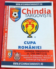 Program meci fotbal "CHINDIA" TARGOVISTE - CFR CLUJ (CUPA ROMANIEI 26.09.2018)