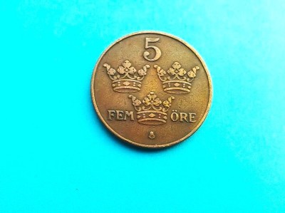 5 Ore 1926-Suedia-XF+ foto