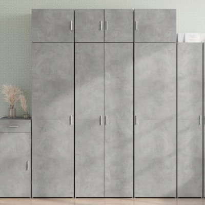 Gossi dulap inalt, gri beton, 70x42,5x185 cm, lemn prelucrat foto