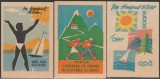 Romania anii 70 - Lot de 3 etichete de chibrituri romanesti cu tematica Vacante + Concediu de odihna