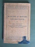Maxime si minime geometrice - Ion Ionescu, 1941 / R1S
