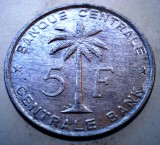7.744 CONGO RUANDA URUNDI 5 FRANCS 1959 XF, Africa, Aluminiu