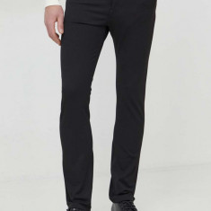 Karl Lagerfeld pantaloni barbati, culoarea negru, drept