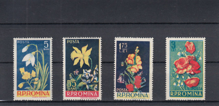 ROMANIA 1956 LP 418 FLORI SERIE MNH