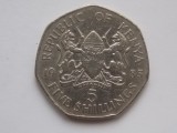 5 SHILLINGS 1985 KENYA, Africa