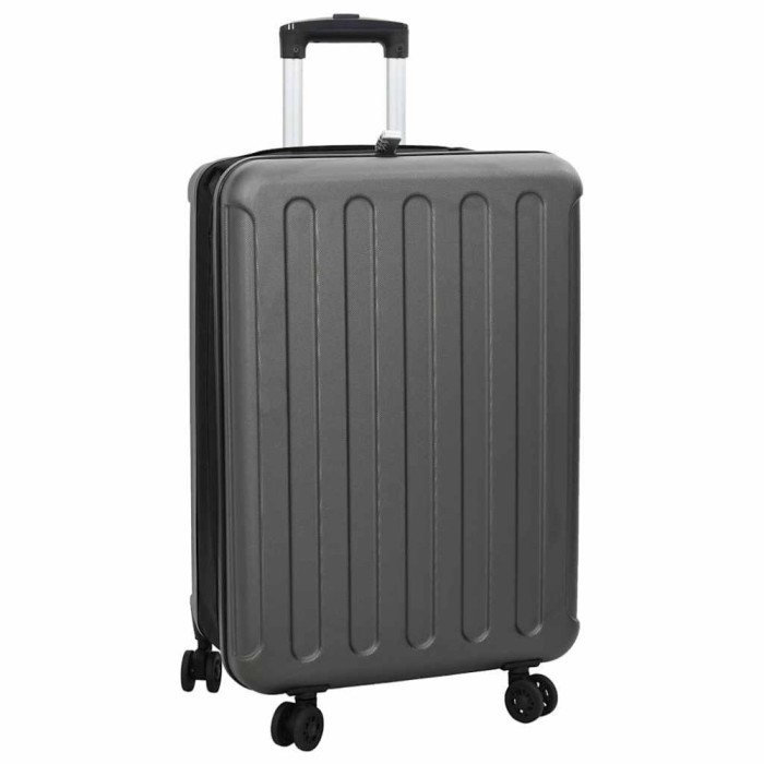 vidaXL Valiza pliabilă cu carcasă dură 24&#039;&#039; gri &icirc;nchis 43x27x66 cm ABS