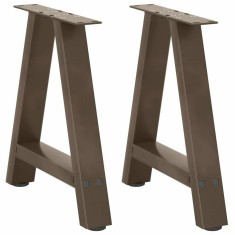vidaXL Picioare pentru măsuță de cafea &icirc;n formă de A, 2 buc., 50x(42-43) cm, oțel