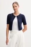 United Colors of Benetton cardigan din bumbac culoarea bleumarin, 1594E501Z