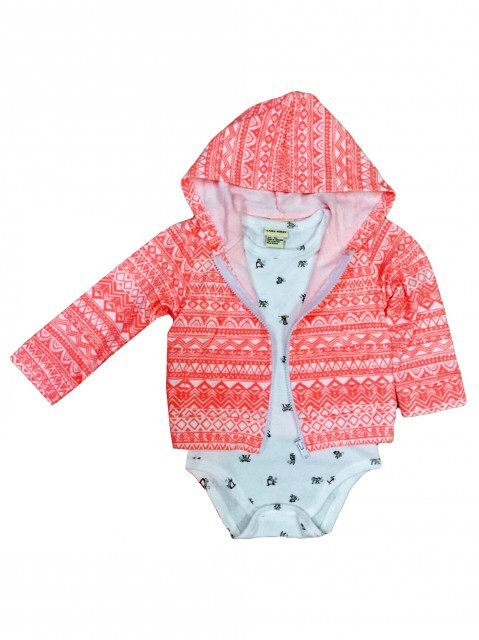 Hanorac pentru bebelusi cu body - Little teddy (Marime Disponibila: 18 luni)