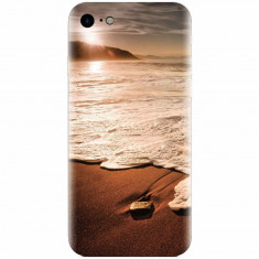 Husa silicon pentru Apple Iphone 7, Sunset Foamy Beach Wave