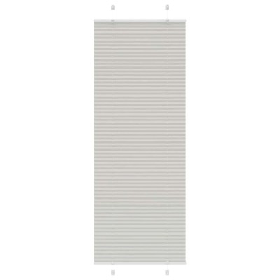 Jaluzea plisată gri deschis 75x200cm Lățime țesătură 74,4 cm foto