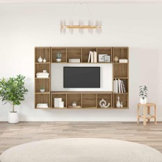 vidaXL Cabinet TV 4 pcs Maro 37 x 37 x 142.5 cm Lemn compozit 3393545