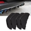 Set 4 ornamente Tuning tip SPLITTER pentru bara spate, culoare Neagra
